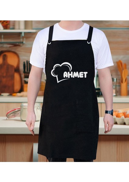 Kişiye Özel Siyah Profesyonel Mutfak Önlüğü, Aşçı ve Şef Tasarımı