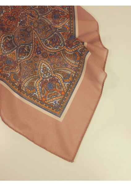 Pembe Etnik Desen Petek Şal - Hafif, Pamuklu Kumaş
