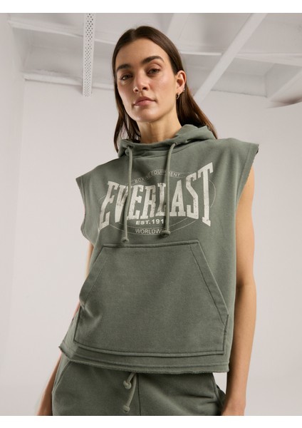 Authentic Boxing Wmn Oversize Haki Kadın Kolsuz Sweatshirt fiyatları