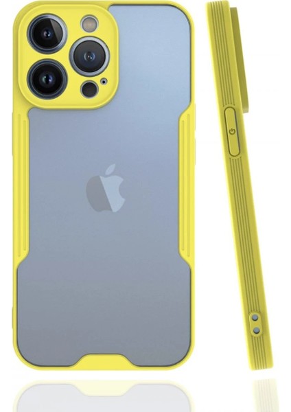iPhone 13 Pro Max Kılıf Platin Silikon - Sarı - LORCE1105-3141