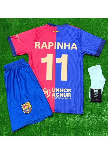 Barcelona 2024/25 Iç Saha Raphınha Çocuk Forması 4lü Set
