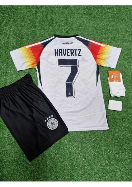 Αℓмαиуα Havertz Beyaz Çocuk Forması 4lü Set Forma+Şort+Çorap+Bileklik