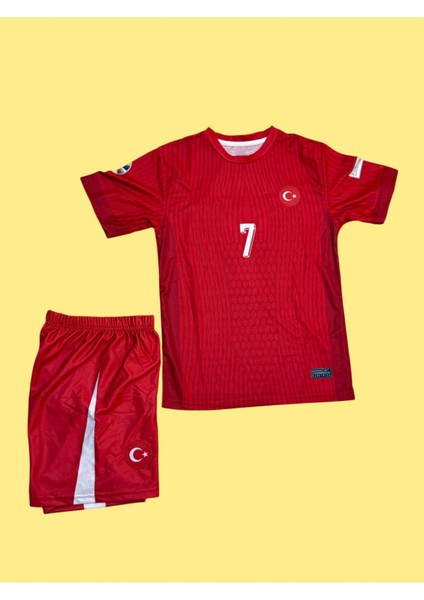 Türkiye Kırmızı Euro 2024 Sezon Kerem Aktürkoglu Milli Takım Futbol Çocuk Forması 4'lü fiyatları