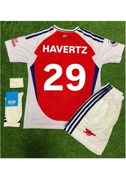 Arsenal 2024/25 Iç Saha Havertz Çocuk Forması 4lü Set