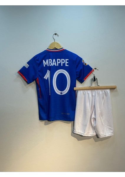 Fransa Mbabpe Futbol Çocuk Forması 4'lü Set Çorap Bileklik Hediyeli