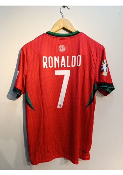 Portekiz Euro 2024 Ronaldo 7 Kırmızı Yetişkin Futbol Forma