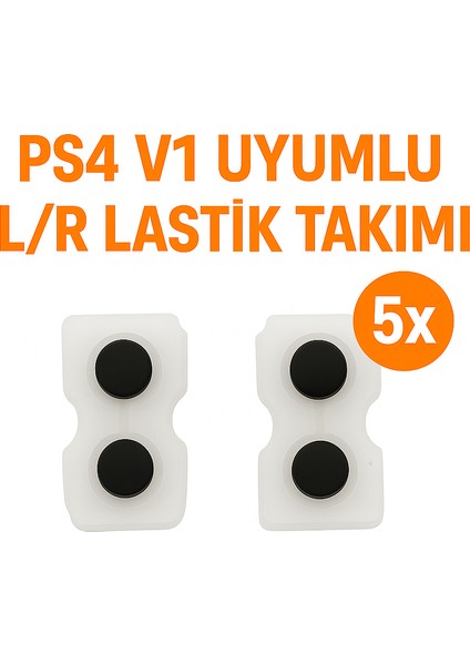 Ps4 V1 Kollar Ile Uyumlu L/r Lastik Takımı (5 Takım 10 Adet)