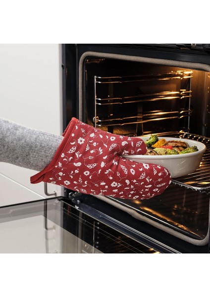 Kırmızı 26 cm Keçeli Fırın Eldiveni, Güvenli ve Şık Mutfak Aksesuarı fiyatları