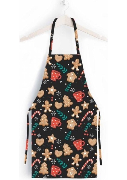 Yılbaşı Temalı Renkli Kurabiye Desenli Mutfak Önlüğü fiyatları