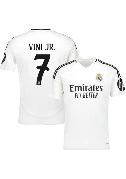 Yeni Sezon 2024/25 R./.madrid Vini Jr/7 Numara Iç Saha Beyaz Forma Spor T-Shirt