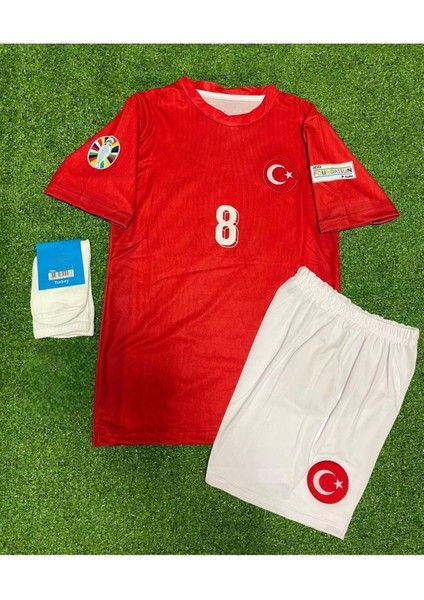 Arda Güler Milli Takım Çocuk Forması Kırmızı 4l, Set Forma+Şort+Çorap+Bileklik fiyatları