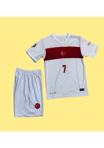 Euro 2024 Türkiye Beyaz Kerem Aktürkoglu Milli Takım Futbol Çocuk Forması 3'lü Set fiyatları