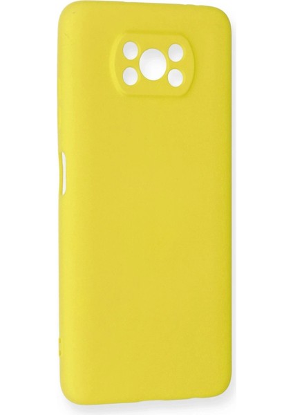 Xiaomi Pocophone X3 Kılıf Nano Içi Kadife Silikon - Sarı - LORCE1818-5358 fiyatları