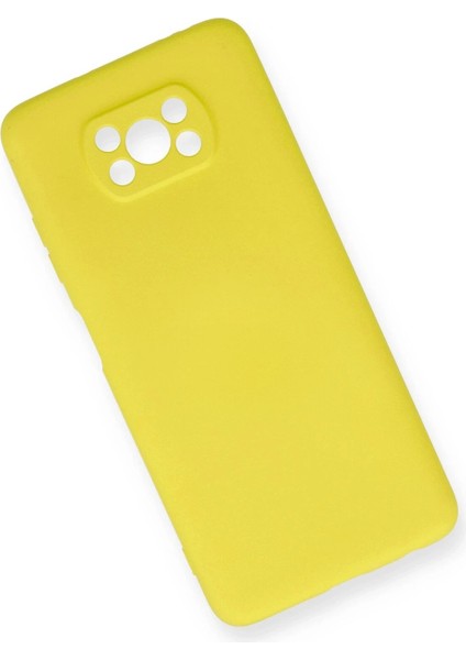 Xiaomi Pocophone X3 Kılıf Nano Içi Kadife Silikon - Sarı - LORCE1818-5358 modelleri