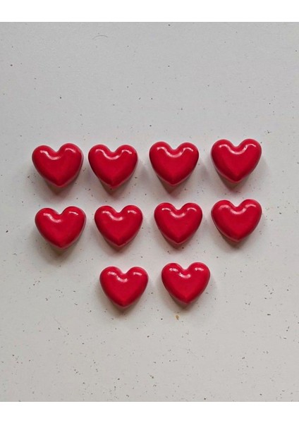 Gözdehobi Kalp Magnet Buzdolabı Magneti Evinize Hava Katın Hediyelik Kalp Magnet Hediyelik 10 Adet