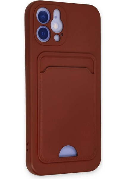 iPhone 12 Kılıf Kelvin Kartvizitli Silikon - Bordo - LORCE2682-1454 fiyatları