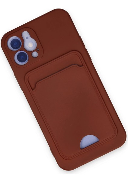 iPhone 12 Kılıf Kelvin Kartvizitli Silikon - Bordo - LORCE2682-1454 modelleri