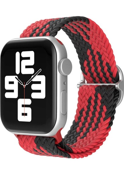 Apple Watch 42MM Star Kordon - Kırmızı-Siyah - LORCE3197-7212