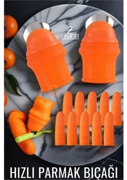 Renkli Parmak Bıçak Seti, Hızlı ve Pratik Sebze Kesici, 2'li Paket