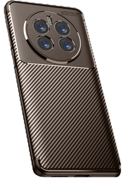Realme 12 Pro Plus Kılıf Auto Focus Karbon Kapak - Kahverengi - LORCE3622-1420 fiyatları