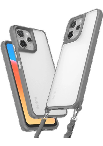 Xiaomi Redmi 12 Kılıf Penta Silikon Kılıf - Titan Gri - LORCE4995-7064