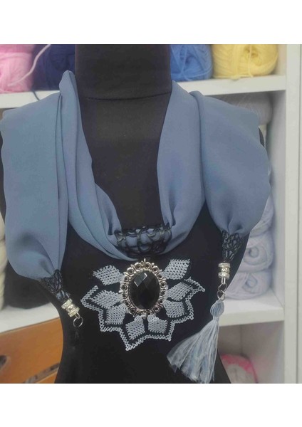 Iğne Oyalı Fular modelleri