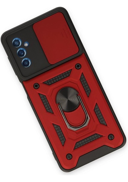 Samsung Galaxy M52 5g Kılıf Pars Lens Yüzüklü Silikon - Kırmızı - LORCE8881-3732 modelleri