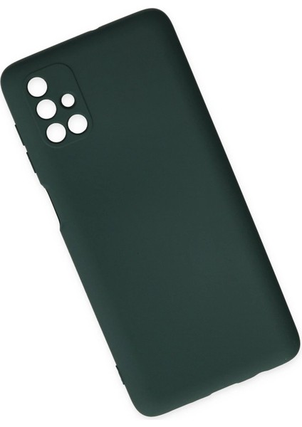 Samsung Galaxy M51 Kılıf Nano Içi Kadife Silikon - Koyu Yeşil - LORCE2269-8265 fiyatları