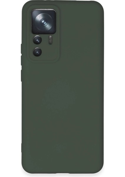 Xiaomi Mi 12T Pro Kılıf Nano Içi Kadife Silikon - Koyu Yeşil - LORCE1507-5554