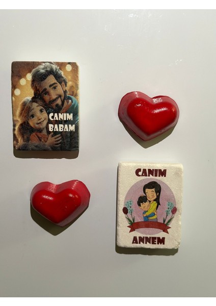 Gözdehobi Magnet - Canım Annem Canım Babam Aileye Hediye | Anneler Gününe Özel Hediye