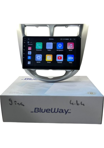 Hyundai Accent Blue Blueway 4-64 Profesyonel Oem Multimedia