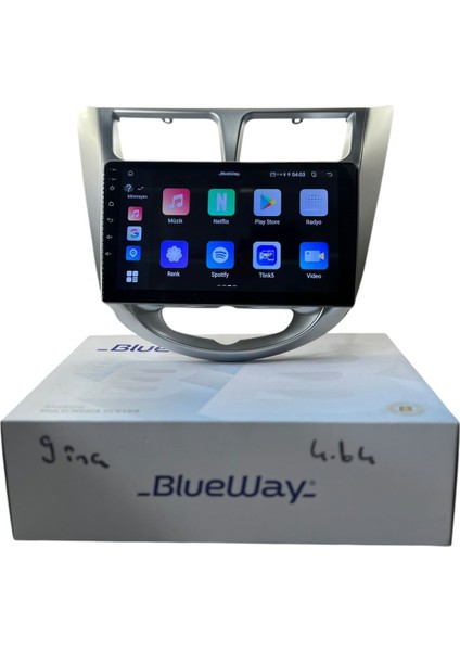 Hyundai Accent Blue Blueway 4-64 Profesyonel Oem Multimedia fiyatları