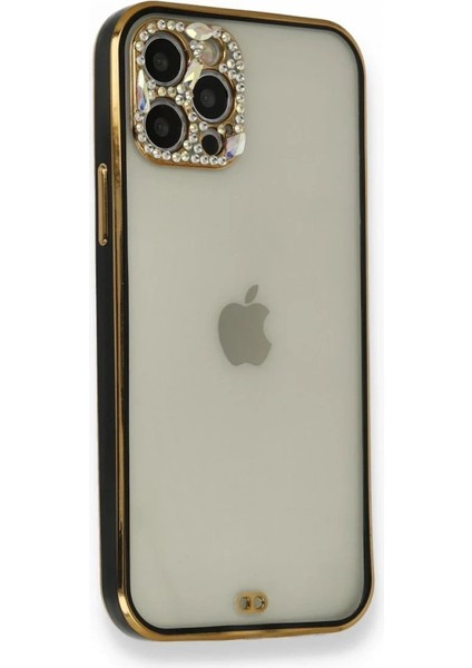 iPhone 12 Pro Kılıf Liva Taşlı Silikon - Siyah - LORCE1495-8794 fiyatları