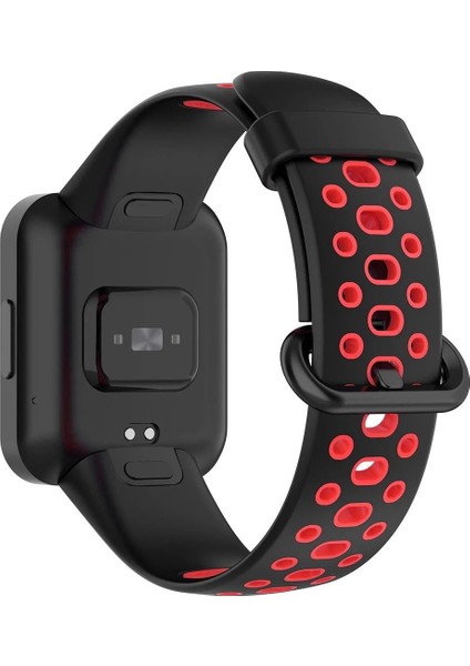 Xiaomi Redmi Watch 2 Spor Delikli Kordon - Siyah-Kırmızı - LORCE3090-2907 fiyatları