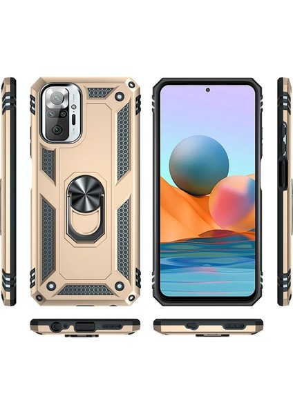 Xiaomi Redmi Note 10 Pro Kılıf Sofya Yüzüklü Silikon Kapak - Gold - LORCE2476-1552 modelleri
