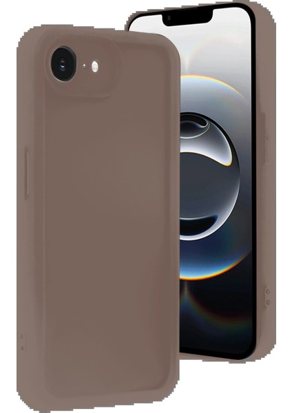 iPhone 16E Kılıf Viera Silikon - Kahverengi - LORCE9671-5486