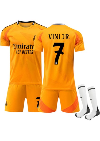 Real.madrid Vini Jr Turuncu Çocuk Forması 4 Lü Set