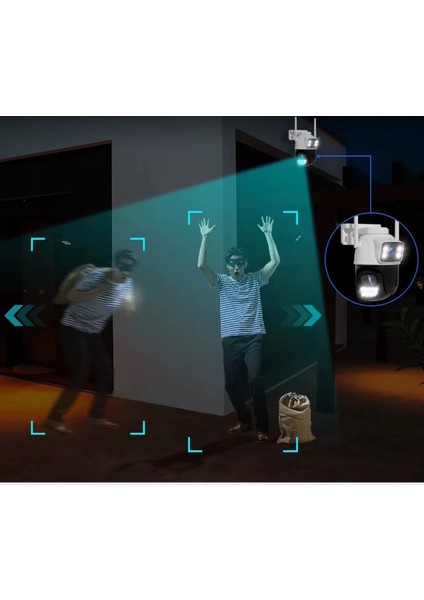 Ip Kamera 6mp 8x Zoom Hareketli Sensör Dış Ortam Ip Kamera Speed Dome Akıllı Ip Çift Kamera modelleri