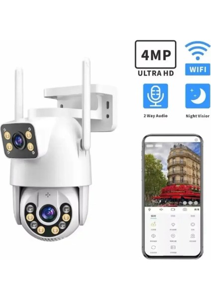 6mp Dahili Mikrofon ve Hoparlör Iç Ortam Bebek Ofis Ev Ip Kamera Güvenlik Kamerası