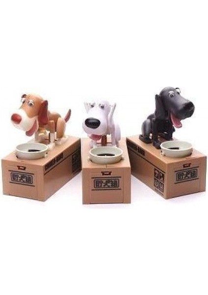 Büro Ev Ofis Çocuk Hediyesi Için Tasarruf Eğitici Para Yiyen Köpek Stil Kumbara