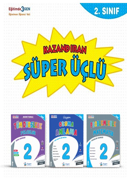 Üçgen 2.sınıf - Süper Üçlü - Kazandıran Kitaplar - Yeni