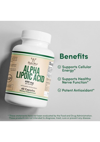 Alpha Lipoic Potent Antioxidant For Neuropathy And Cardiovascular Health 600 mg 60 Caps modelleri