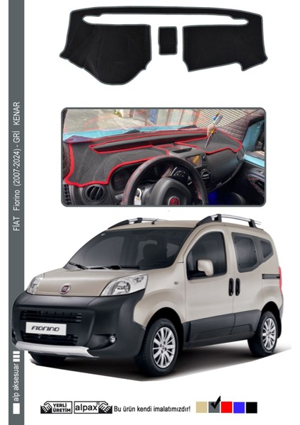 Fiorino 2007-2024 Arası Modeller Için Oto Torpido Koruyucu - Gri Kenar