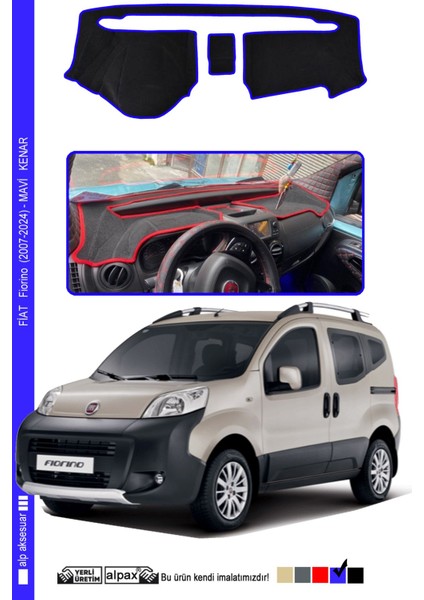 Fiorino 2007-2024 Arası Modeller Için Oto Torpido Koruyucu - Mavi Kenar