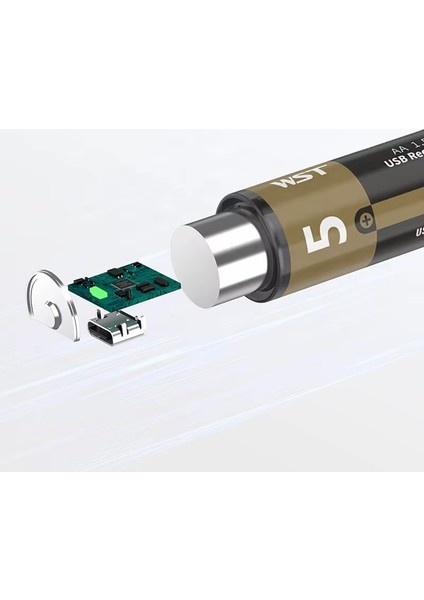 USB Type-C Şarjlı Aa Pil 1.5V | 1000+ Kez Şarj Edilebilir Lityum Pil | Kalem Pil (2’li Paket) fiyatları