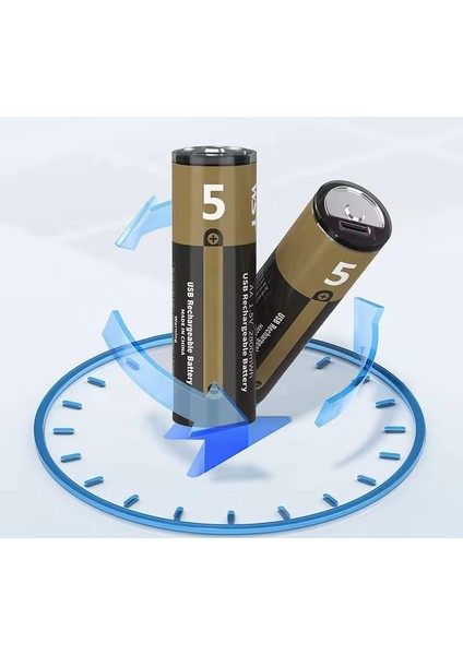 USB Type-C Şarjlı Aa Pil 1.5V | 1000+ Kez Şarj Edilebilir Lityum Pil | Kalem Pil (2’li Paket) fırsatları