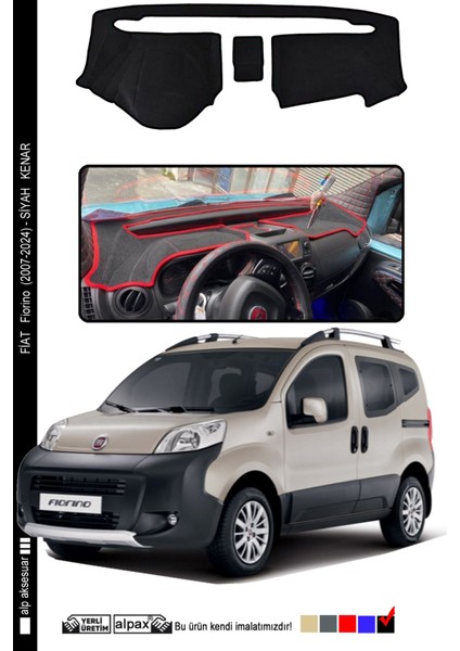 Fiorino 2007-2024 Arası Modeller Için Oto Torpido Koruyucu - Siyah Kenar