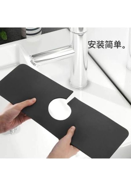 Sihirli Su Emici Lavabo Musluk Matı -Lavabo Kenarı Su Tutucu Sıçrama Önleyici Mat 38X13 fiyatları