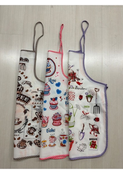 3'lü Renkli Sıvı Geçirmez Yıkanabilir Mutfak Önlüğü Seti indirimleri