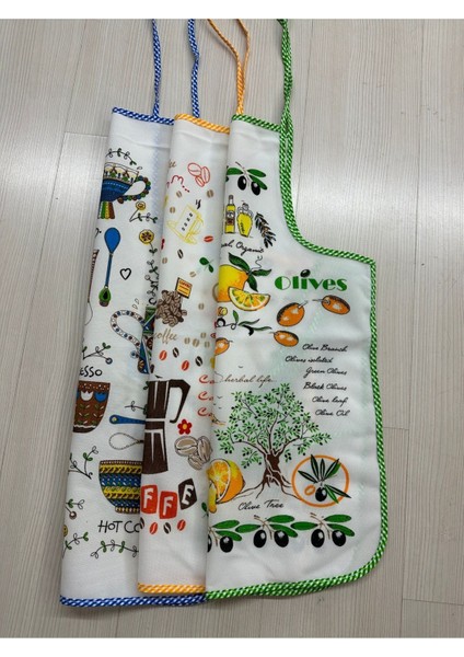 3'lü Renkli Sıvı Geçirmez Yıkanabilir Mutfak Önlüğü Seti